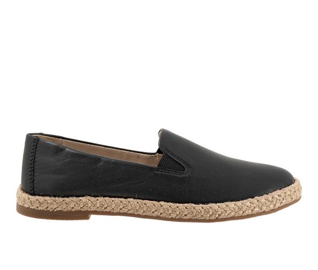 Women's Trotters Poppy Espadrille Loafers in Black color