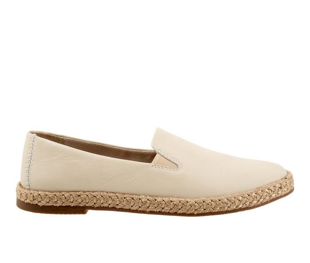 Women's Trotters Poppy Espadrille Loafers in Ivory color