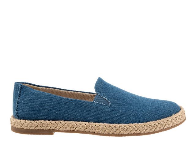 Women's Trotters Poppy Espadrille Loafers in Bluejean color