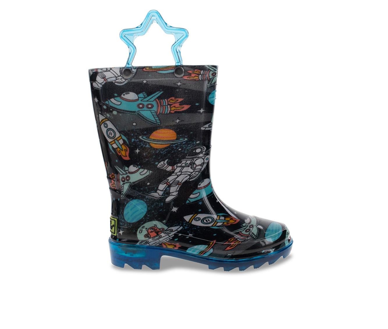 Boys' Western Chief Toddler Silly Space Lightted Rain Boots