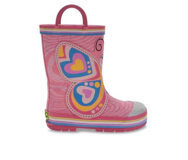 Girls' Western Chief Little & Big Kid Bella Butterfly Rain Boots in Pink color