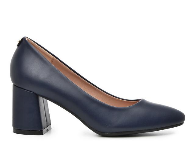 Women's Taryn Rose Maine Pumps in Navy Smooth color