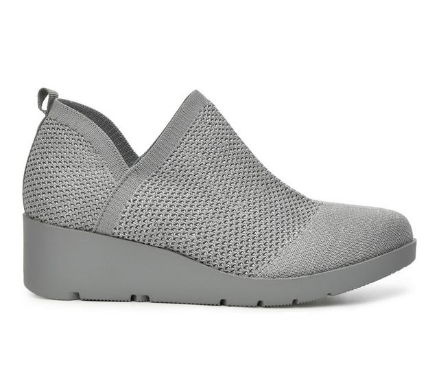 Women's Taryn Rose Kabe Slip On Wedge Sneakers in Silver Knit color