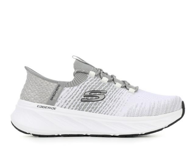 Men's Skechers 232932 Edgeride Slip In Walking Shoes in White/Grey WW color