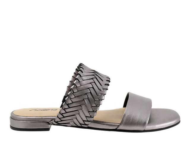 Women's Trotters Nalane Sandals in Pewter color