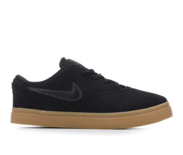 Boys' Nike SB Check Canvas Pre School Sneakers in Black/Gum color