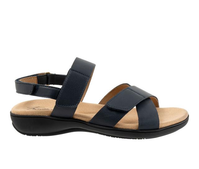 Women's Trotters River Sandals in Navy color