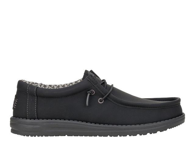 Men's HEYDUDE Wally Classic Casual Shoes in Black color