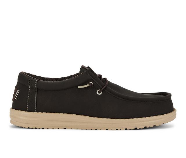 Men's HEYDUDE Wally Classic Casual Shoes in Brown color