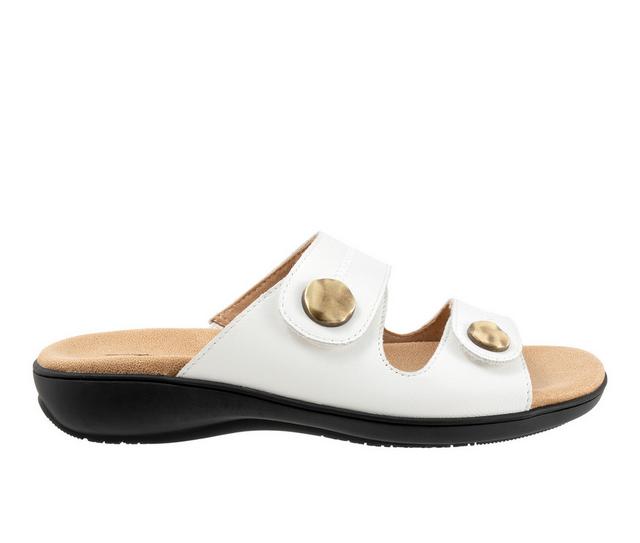 Women's Trotters Ruthie Stitch Sandals in White color