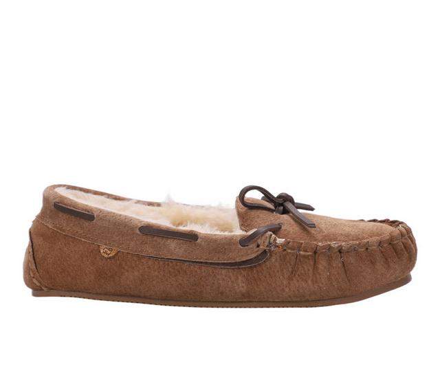 Women's Lamo Footwear Hannah Moccasins in Chestnut color