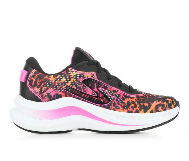 Girls' Skechers Little Kid & Big Kid Max Cushioning Ascend Running Shoes in Blk/Pnk/Cheetah color