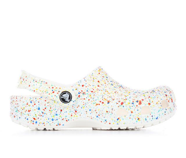 Kids' Crocs Little Kids Crocs Classic Paint Splatter Clog in White/Multi color