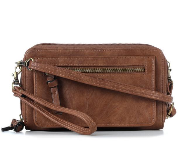 Bueno Of California Glazed Parchment Bag Handbag in Light Brown color
