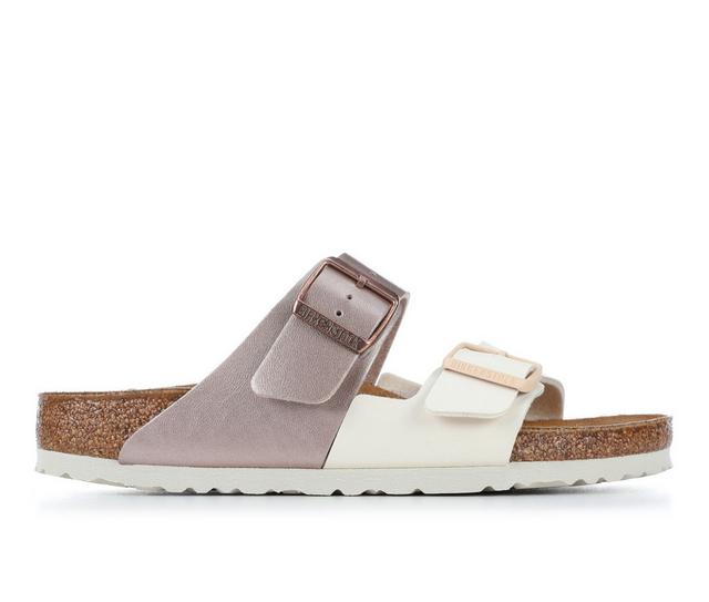 Women's Birkenstock Women's Birkenstock Arizona Split Footbed Sandals in Eggshell/Copper color