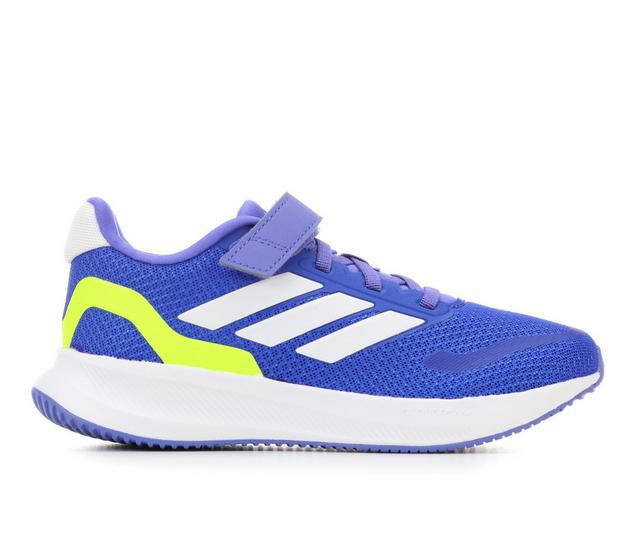Boys' Adidas Little Kid Runfalcon 5 EL C Running Shoes in Blue/White/Blue color