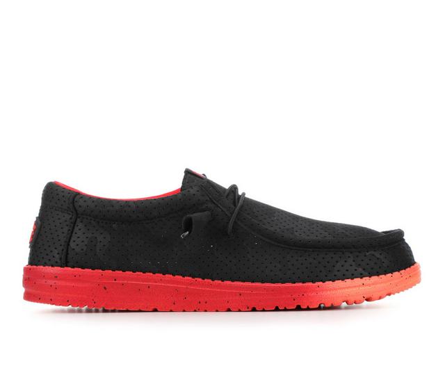 Men's HEYDUDE Wally Hot Casual Shoes in Black color