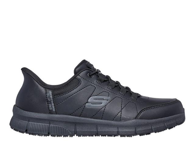 Men's Skechers Work 200293 Nampa Safety Shoes in BLACK WIDE color