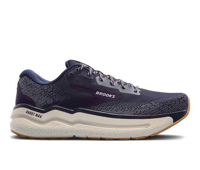 Men's Brooks Ghost Max 2 Running Shoes in Peacoat/Biscuit color