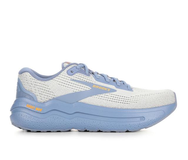 Men's Brooks Ghost Max 2 Running Shoes in Oyster/Blue color