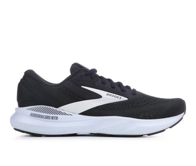 Men's Brooks Adrenaline GTS 24 Running Shoes in Black/White color