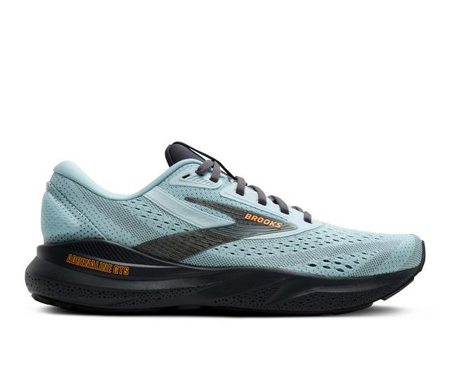 Men's Brooks Adrenaline GTS 24 Running Shoes in Sky/Orange color