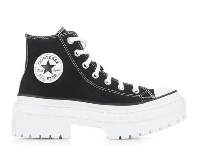 Women's Converse Chuck Taylor All Star Canvas Lugged Heel Sneakers in Black/White color