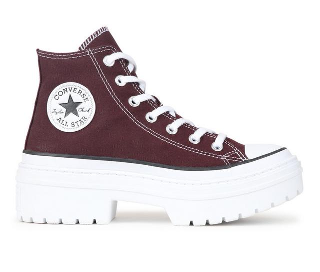 Women's Converse Chuck Taylor All Star Canvas Lugged Heel Sneakers in Bloodstone color