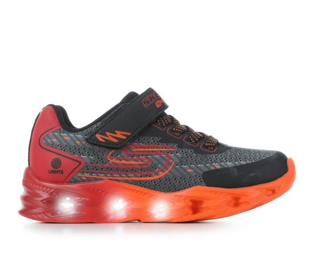 Boys' Skechers Vortex 2.0 Ombre Light-Up Shoes in Black/Red color