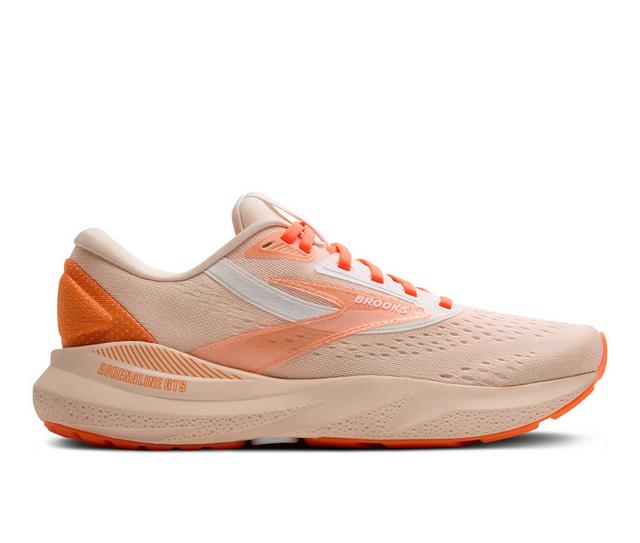 Women's Brooks Adrenaline GTS 24 Running Shoes in PINK NECTARINE color
