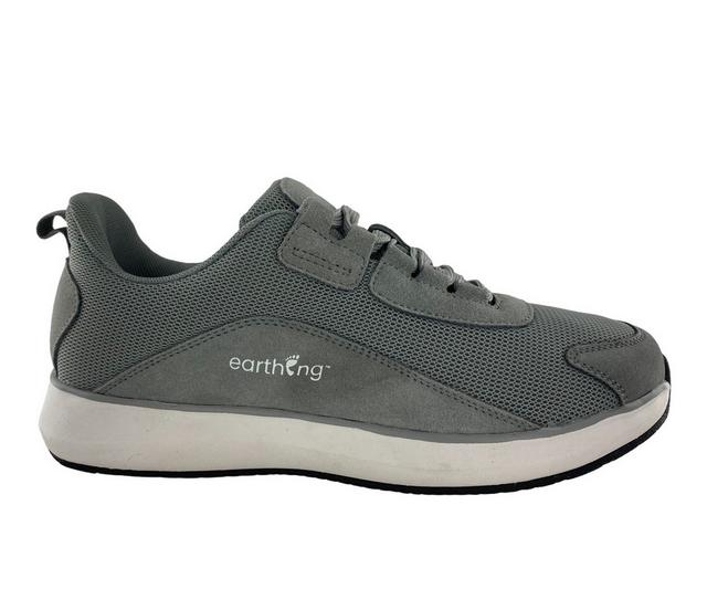 Women's Earthing Sedona Suede Leather Trail Running Grounding Shoe in Gray color