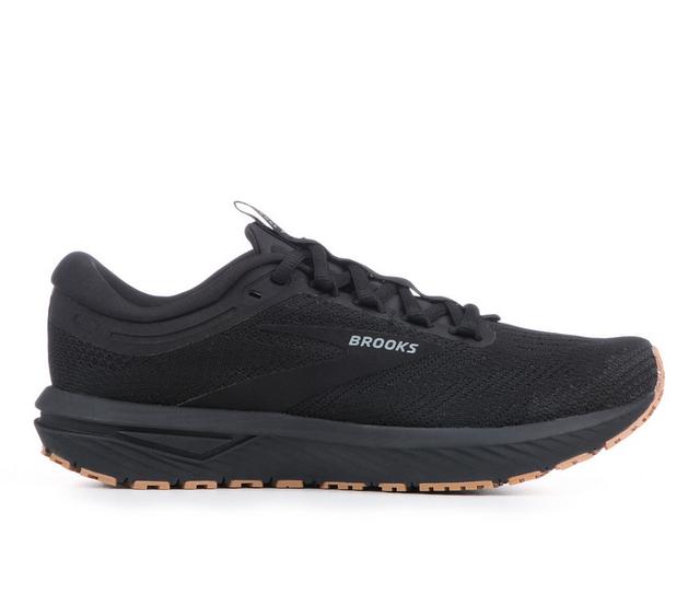 Women's Brooks Revel 7 Running Shoes in Black/Gum color