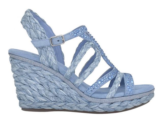 Women's Impo Omalia Wedge Sandals in Soft Blue color