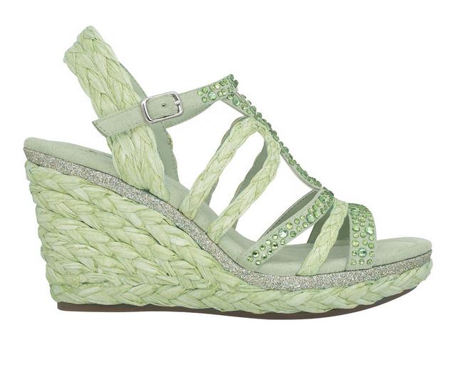 Women's Impo Omalia Wedge Sandals in Mint Green color