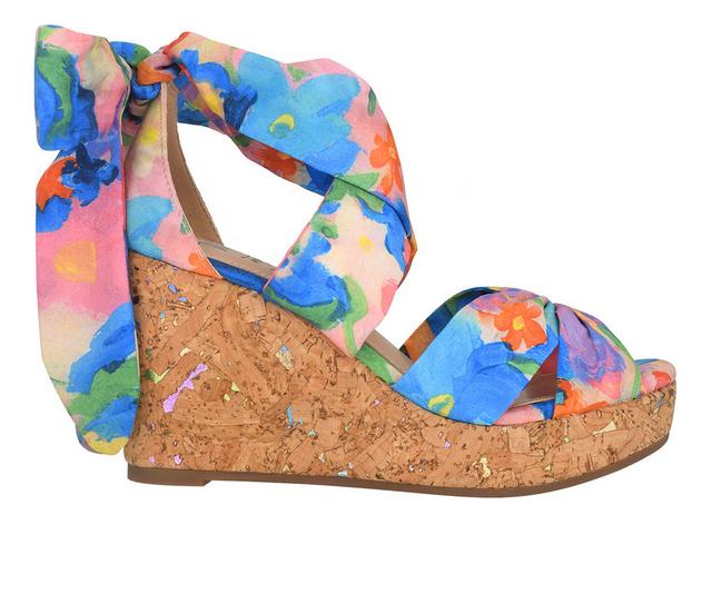Women's Impo Orabelle Wedge Sandals in Pastel Multi color
