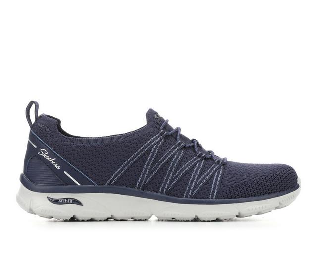 Women's Skechers 100728 Arch Fit Sunny Walking Shoes in Navy color