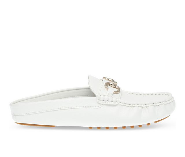 Women's Anne Klein Cooper Mules in White Tumbled color