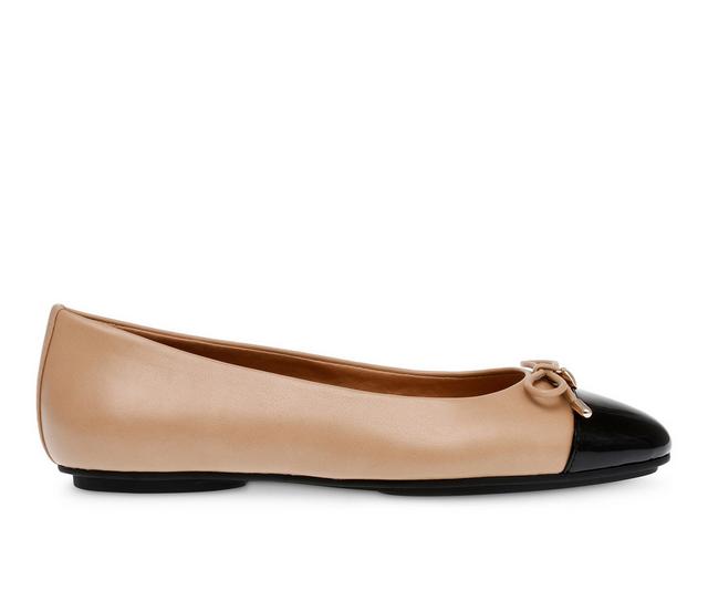 Women's Anne Klein Luci Flats in Nude/Black color