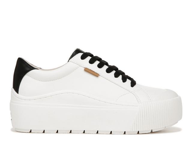 Women's Dr. Scholls Time Off Max Platform Sneakers in White/Black color