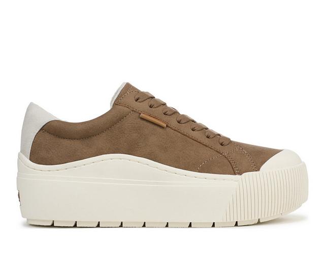Women's Dr. Scholls Time Off Max Platform Sneakers in Taupe color