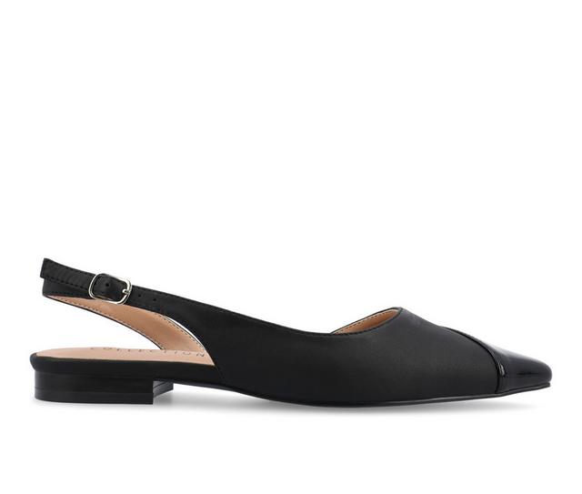 Women's Journee Collection Daphnne Slingback Flats in Black color