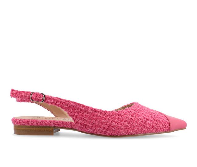Women's Journee Collection Daphnne Slingback Flats in Pink color