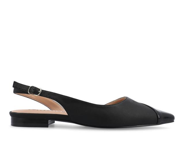 Women's Journee Collection Daphnne Slingback Flats in Black Wide color