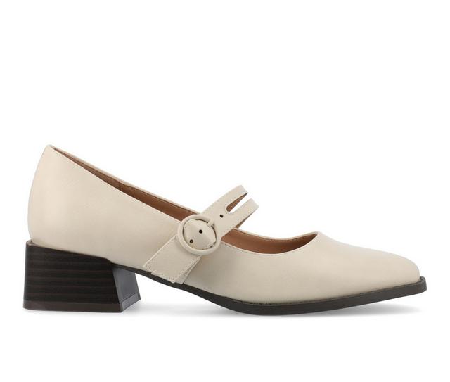 Women's Journee Collection Savvi Mary Jane Pumps in Ivory color