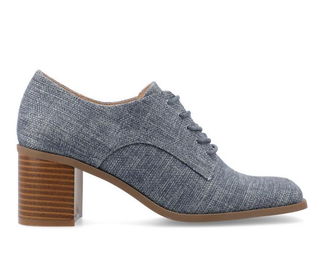 Women's Journee Collection Sylvan Oxford Pumps in Denim color
