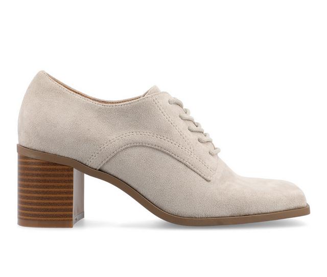 Women's Journee Collection Sylvan Oxford Pumps in Stone color