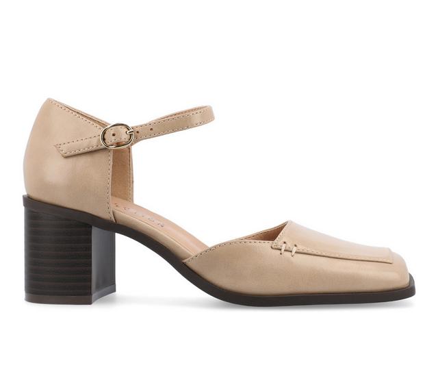 Women's Journee Collection Evangeline Pumps in Tan color