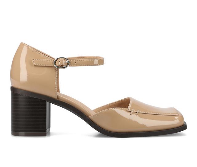 Women's Journee Collection Evangeline Pumps in Patent/Nude color