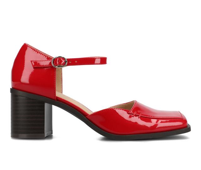 Women's Journee Collection Evangeline Pumps in Patent/Red color