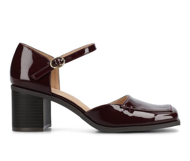 Women's Journee Collection Evangeline Pumps in Chocolate color